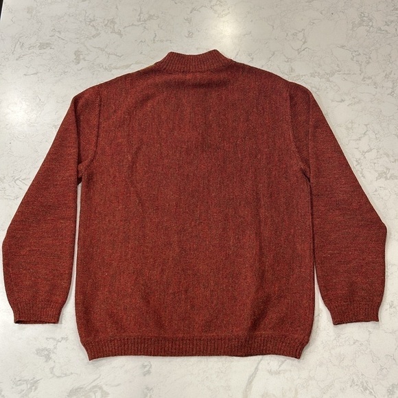 Peru Etnice 1/4 Zip Sweater Mens Size Large 100% Alpaca Striped Long Sleeve - Picture 4 of 16